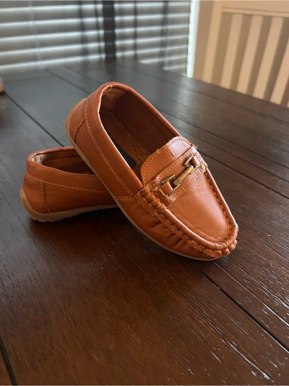 Kids Classic Brown Slip-On Loafers
